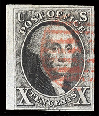 Values of US Stamp Scott Catalogue # 2 - 1847 10c Franklin. Cherrystone Auctions, Feb 2011, Sale 201102, Lot 4