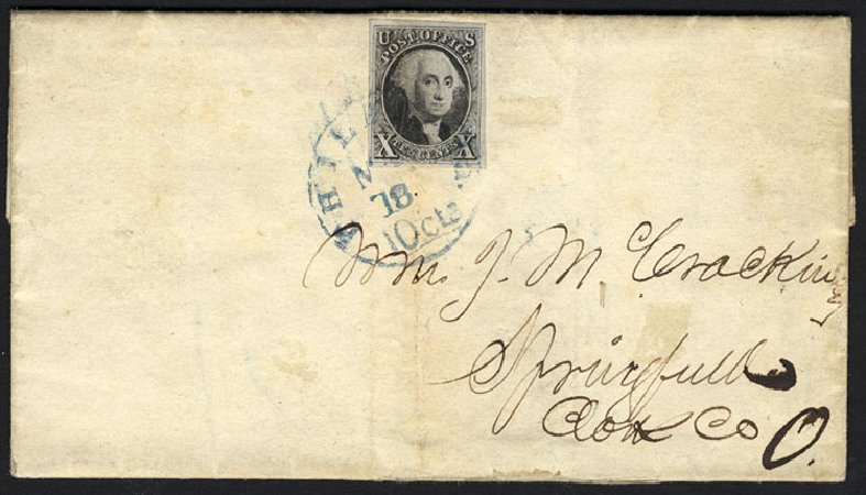 US Stamp Value Scott # 2 - 1847 10c Franklin. Cherrystone Auctions, May 2013, Sale 201305, Lot 14