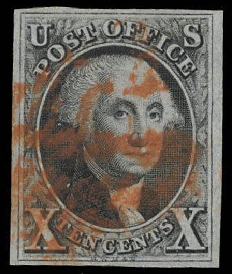 US Stamp Value Scott # 2 - 10c 1847 Franklin. Daniel Kelleher Auctions, Feb 2013, Sale 634, Lot 574