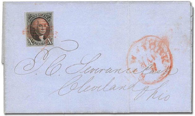 Values of US Stamp Scott Catalogue #2: 1847 10c Franklin. Daniel Kelleher Auctions, Feb 2013, Sale 634, Lot 664