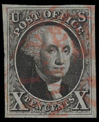 US Stamp Values Scott #2: 10c 1847 Franklin. Daniel Kelleher Auctions, Feb 2013, Sale 634, Lot 734