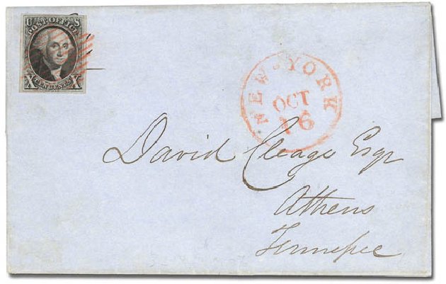 Prices of US Stamps Scott Catalog # 2 - 10c 1847 Franklin. Daniel Kelleher Auctions, Feb 2013, Sale 634, Lot 814