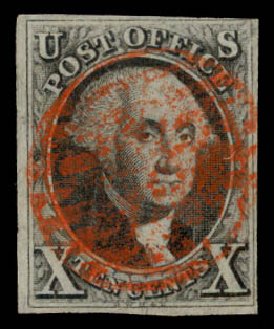 Costs of US Stamp Scott #2 - 10c 1847 Franklin. Daniel Kelleher Auctions, Aug 2015, Sale 672, Lot 2094