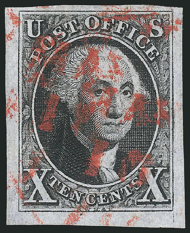 US Stamp Prices Scott Cat. 2: 1847 10c Franklin. Robert Siegel Auction Galleries, Dec 2010, Sale 1000, Lot 1004