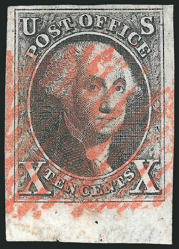 US Stamp Values Scott 2: 10c 1847 Franklin. Robert Siegel Auction Galleries, Apr 2012, Sale 1023, Lot 2074