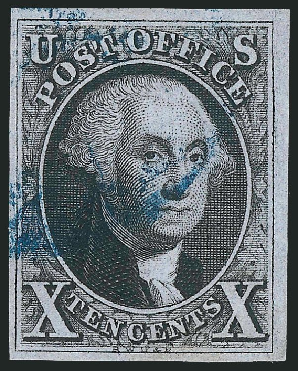 US Stamps Values Scott Cat. 2: 10c 1847 Franklin. Robert Siegel Auction Galleries, Dec 2012, Sale 1037, Lot 1384