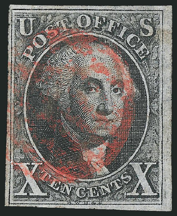 Costs of US Stamps Scott Catalogue 2: 1847 10c Franklin. Robert Siegel Auction Galleries, Mar 2013, Sale 1040, Lot 1174