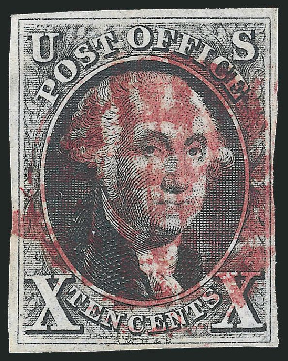 US Stamps Prices Scott Cat. #2: 1847 10c Franklin. Robert Siegel Auction Galleries, Dec 2013, Sale 1062, Lot 54