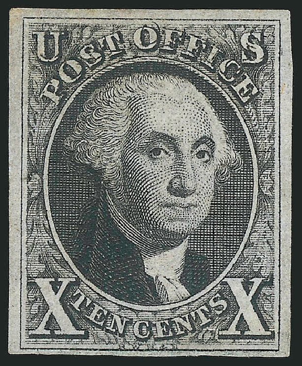 Costs of US Stamp Scott Catalog 2 - 1847 10c Franklin. Robert Siegel Auction Galleries, Oct 2014, Sale 1082, Lot 324
