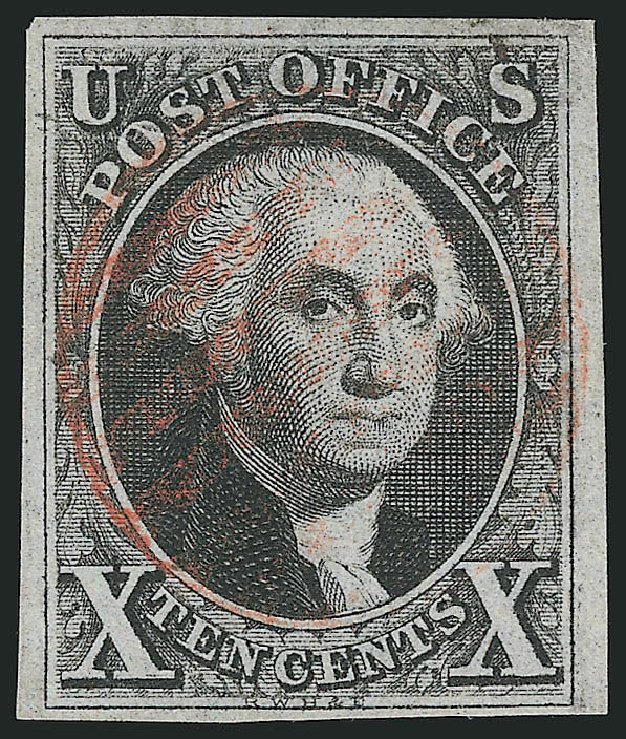 US Stamp Values Scott Catalogue #2: 10c 1847 Franklin. Robert Siegel Auction Galleries, Dec 2009, Sale 982, Lot 5024