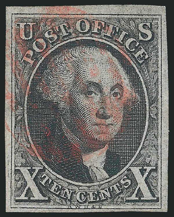 US Stamp Value Scott # 2: 1847 10c Franklin. Robert Siegel Auction Galleries, Sep 2010, Sale 993, Lot 164