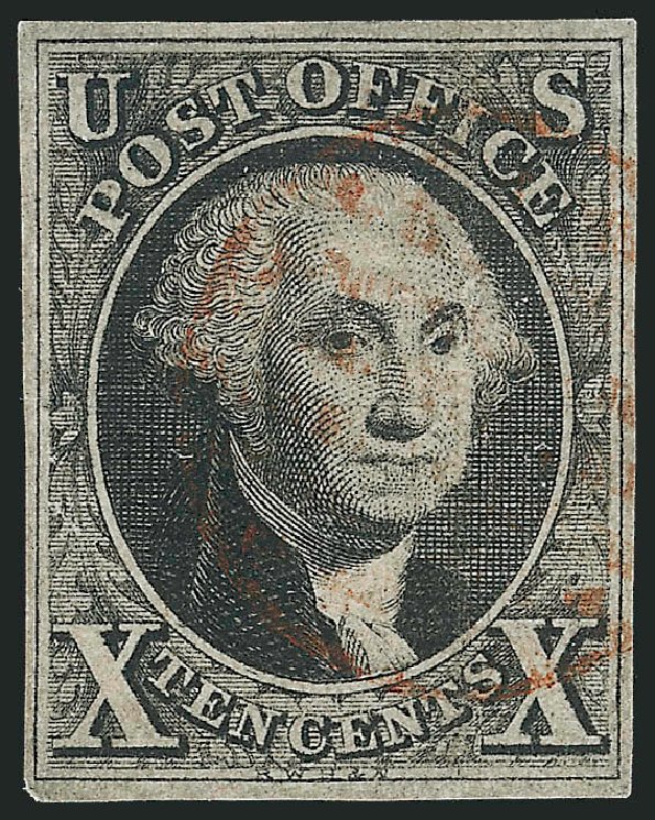 Costs of US Stamp Scott Cat. 2 - 10c 1847 Franklin. Robert Siegel Auction Galleries, Oct 2010, Sale 997, Lot 5094