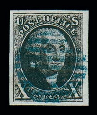 US Stamps Values Scott Catalog # 2: 1847 10c Franklin. Matthew Bennett International, Jun 2007, Sale 319, Lot 1025