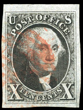 Value of US Stamps Scott Catalogue # 2 - 1847 10c Franklin. Matthew Bennett International, Sep 2011, Sale 338, Lot 1665