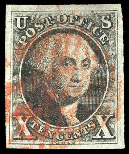 Cost of US Stamps Scott Cat. # 2 - 1847 10c Franklin. Matthew Bennett International, May 2014, Sale 350, Lot 5