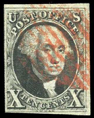 Cost of US Stamps Scott Cat. # 2: 1847 10c Franklin. Matthew Bennett International, Feb 2015, Sale 351, Lot 15