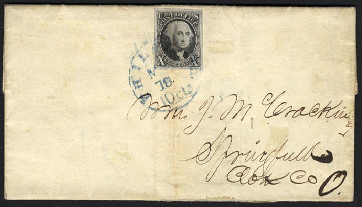 Prices of US Stamp Scott Catalog # 2: 1847 10c Franklin. Cherrystone Auctions, Jan 2009, Sale 200901, Lot 15