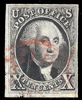 Price of US Stamp Scott Catalog # 2 - 1847 10c Franklin. Cherrystone Auctions, Jun 2010, Sale 201006, Lot 5
