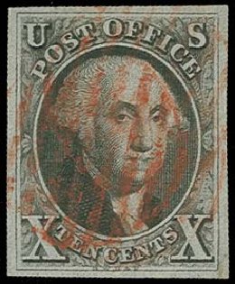 US Stamp Value Scott Catalogue # 2: 10c 1847 Franklin. H.R. Harmer, Oct 2014, Sale 3006, Lot 1015