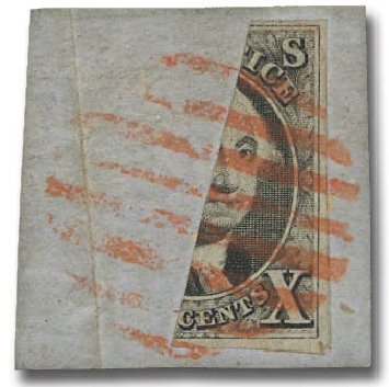 US Stamp Values Scott Cat. 2 - 10c 1847 Franklin. Daniel Kelleher Auctions, Oct 2012, Sale 632, Lot 925