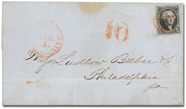Costs of US Stamp Scott #2 - 1847 10c Franklin. Daniel Kelleher Auctions, Feb 2013, Sale 634, Lot 775