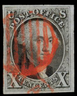 Values of US Stamps Scott Cat. 2 - 10c 1847 Franklin. Daniel Kelleher Auctions, May 2015, Sale 669, Lot 2355