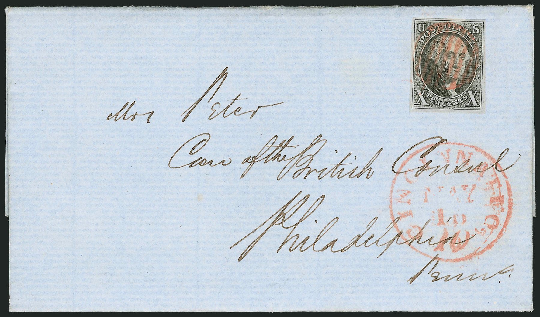 Values of US Stamp Scott Catalog # 2 - 1847 10c Franklin. Robert Siegel Auction Galleries, Dec 2010, Sale 1002, Lot 3675