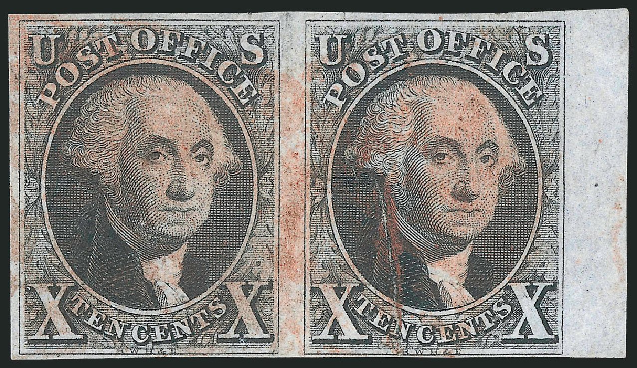 US Stamp Values Scott 2: 1847 10c Franklin. Robert Siegel Auction Galleries, Apr 2012, Sale 1023, Lot 2115