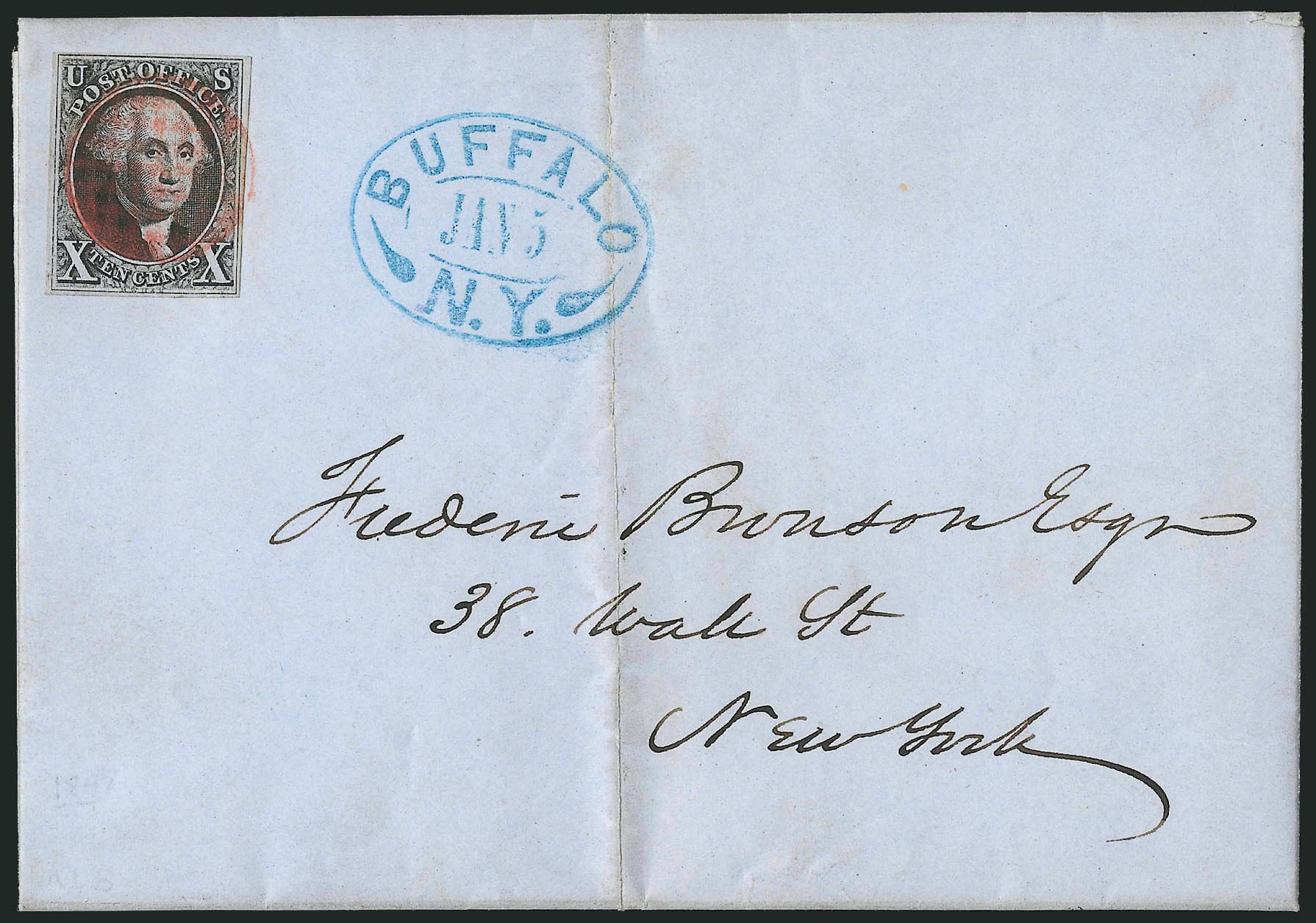 Prices of US Stamp Scott Catalogue 2 - 1847 10c Franklin. Robert Siegel Auction Galleries, Apr 2012, Sale 1023, Lot 2315