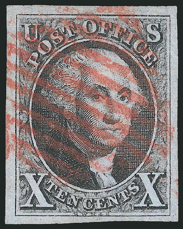 Values of US Stamps Scott Catalogue # 2 - 10c 1847 Franklin. Robert Siegel Auction Galleries, Apr 2014, Sale 1068, Lot 15