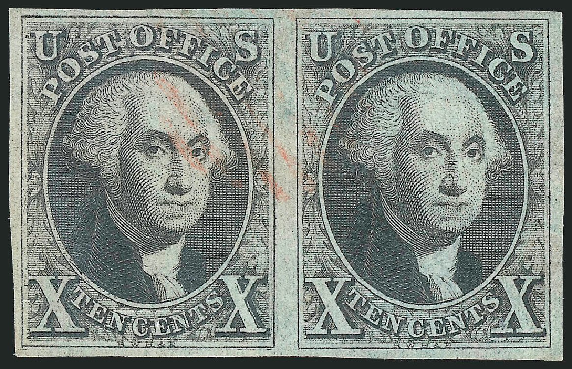 Values of US Stamp Scott Catalogue 2 - 10c 1847 Franklin. Robert Siegel Auction Galleries, Oct 2014, Sale 1082, Lot 325