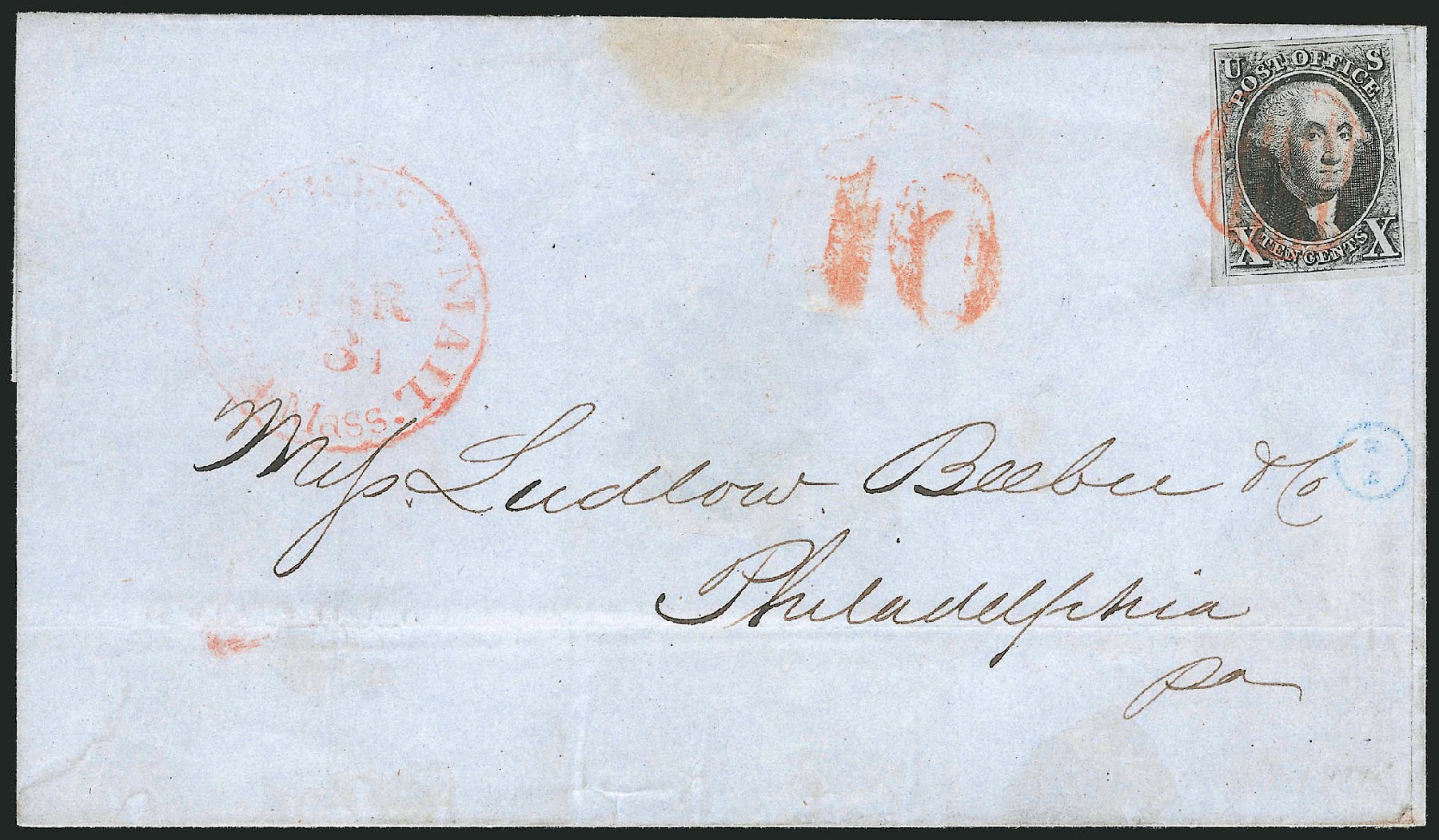 Cost of US Stamp Scott #2: 10c 1847 Franklin. Robert Siegel Auction Galleries, Oct 2014, Sale 1082, Lot 335