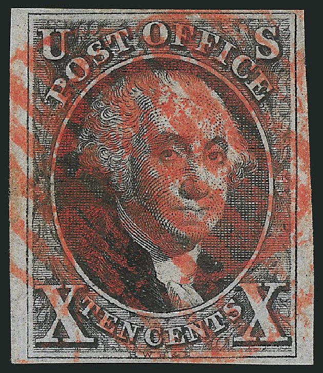 Cost of US Stamp Scott 2 - 1847 10c Franklin. Robert Siegel Auction Galleries, Dec 2014, Sale 1090, Lot 1115