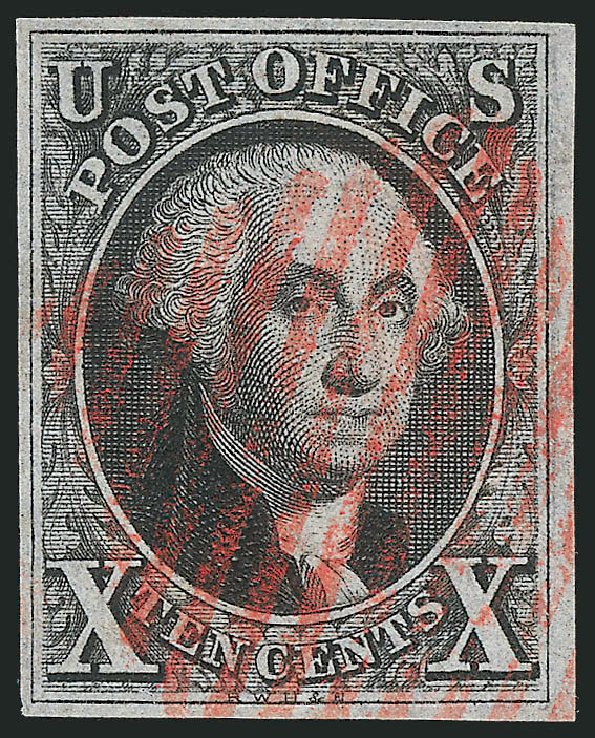 US Stamp Prices Scott Cat. #2 - 1847 10c Franklin. Robert Siegel Auction Galleries, Feb 2015, Sale 1092, Lot 1005