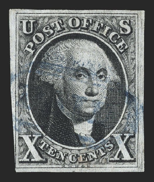Values of US Stamps Scott Catalogue #2 - 1847 10c Franklin. Spink Shreves Galleries, Nov 2012, Sale 141, Lot 15