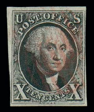 Prices of US Stamps Scott Cat. 2: 1847 10c Franklin. Matthew Bennett International, Jun 2007, Sale 319, Lot 1032