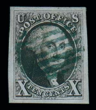 Price of US Stamps Scott Cat. #2 - 1847 10c Franklin. Matthew Bennett International, Oct 2007, Sale 320, Lot 362