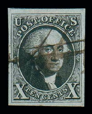 Costs of US Stamp Scott Catalog # 2: 1847 10c Franklin. Matthew Bennett International, Dec 2007, Sale 325, Lot 1382