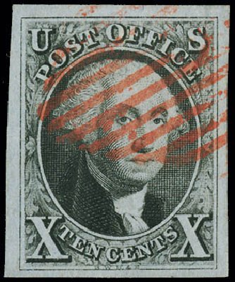 US Stamps Prices Scott # 2 - 1847 10c Franklin. Matthew Bennett International, Jun 2008, Sale 328, Lot 452