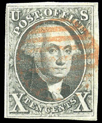 US Stamps Values Scott Catalog #2 - 1847 10c Franklin. Matthew Bennett International, Sep 2010, Sale 333, Lot 3252
