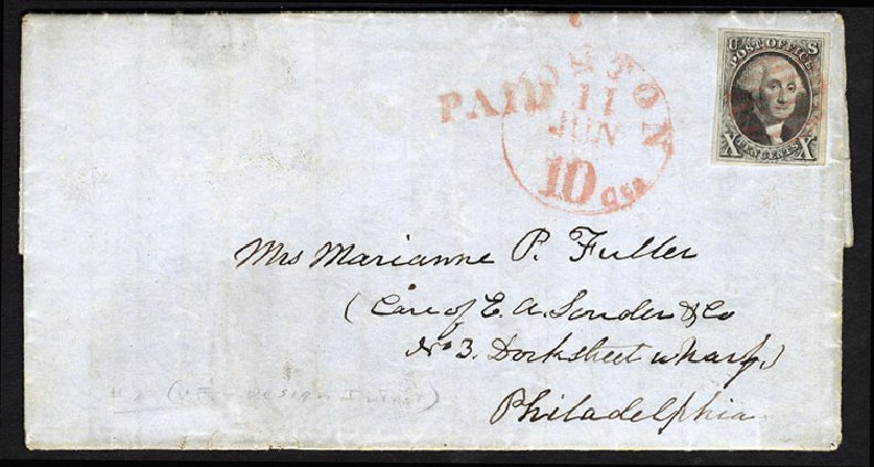 Values of US Stamps Scott Catalog 2 - 1847 10c Franklin. Cherrystone Auctions, Apr 2010, Sale 201004, Lot 22