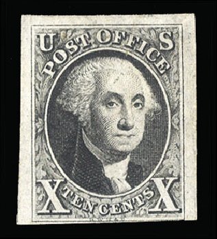 US Stamps Values Scott Catalogue # 2 - 1847 10c Franklin. Cherrystone Auctions, Mar 2015, Sale 201503, Lot 2