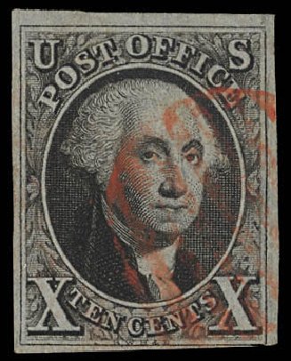 US Stamp Price Scott Catalog 2 - 10c 1847 Franklin. Daniel Kelleher Auctions, Feb 2013, Sale 634, Lot 602