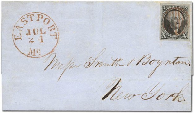 Cost of US Stamps Scott Catalog #2 - 1847 10c Franklin. Daniel Kelleher Auctions, Feb 2013, Sale 634, Lot 762