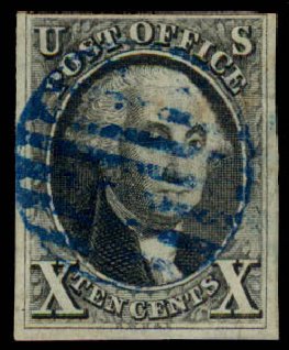 Values of US Stamp Scott Catalog # 2: 1847 10c Franklin. Daniel Kelleher Auctions, Sep 2013, Sale 639, Lot 1002