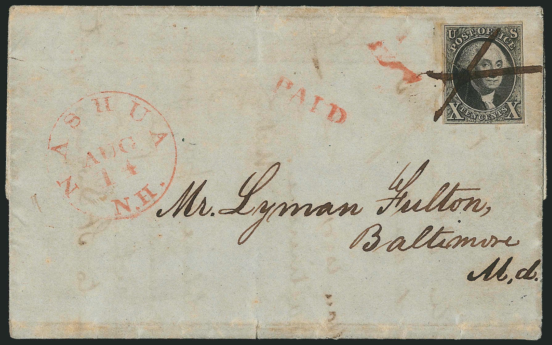 Price of US Stamps Scott Cat. #2: 1847 10c Franklin. Robert Siegel Auction Galleries, Dec 2010, Sale 1002, Lot 3682