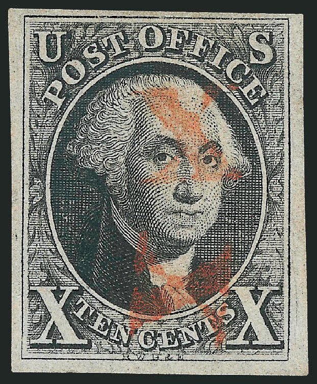Price of US Stamp Scott # 2 - 1847 10c Franklin. Robert Siegel Auction Galleries, Dec 2011, Sale 1017, Lot 62