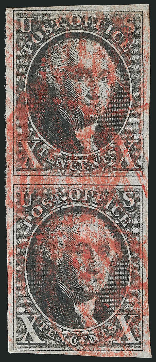 US Stamp Values Scott Catalogue #2: 1847 10c Franklin. Robert Siegel Auction Galleries, Apr 2012, Sale 1023, Lot 2052