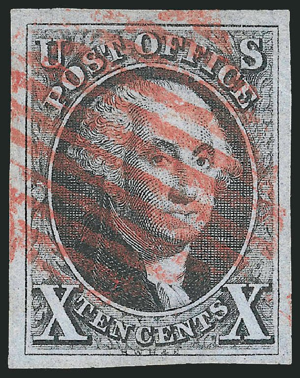 Value of US Stamp Scott 2 - 10c 1847 Franklin. Robert Siegel Auction Galleries, Apr 2012, Sale 1023, Lot 2142