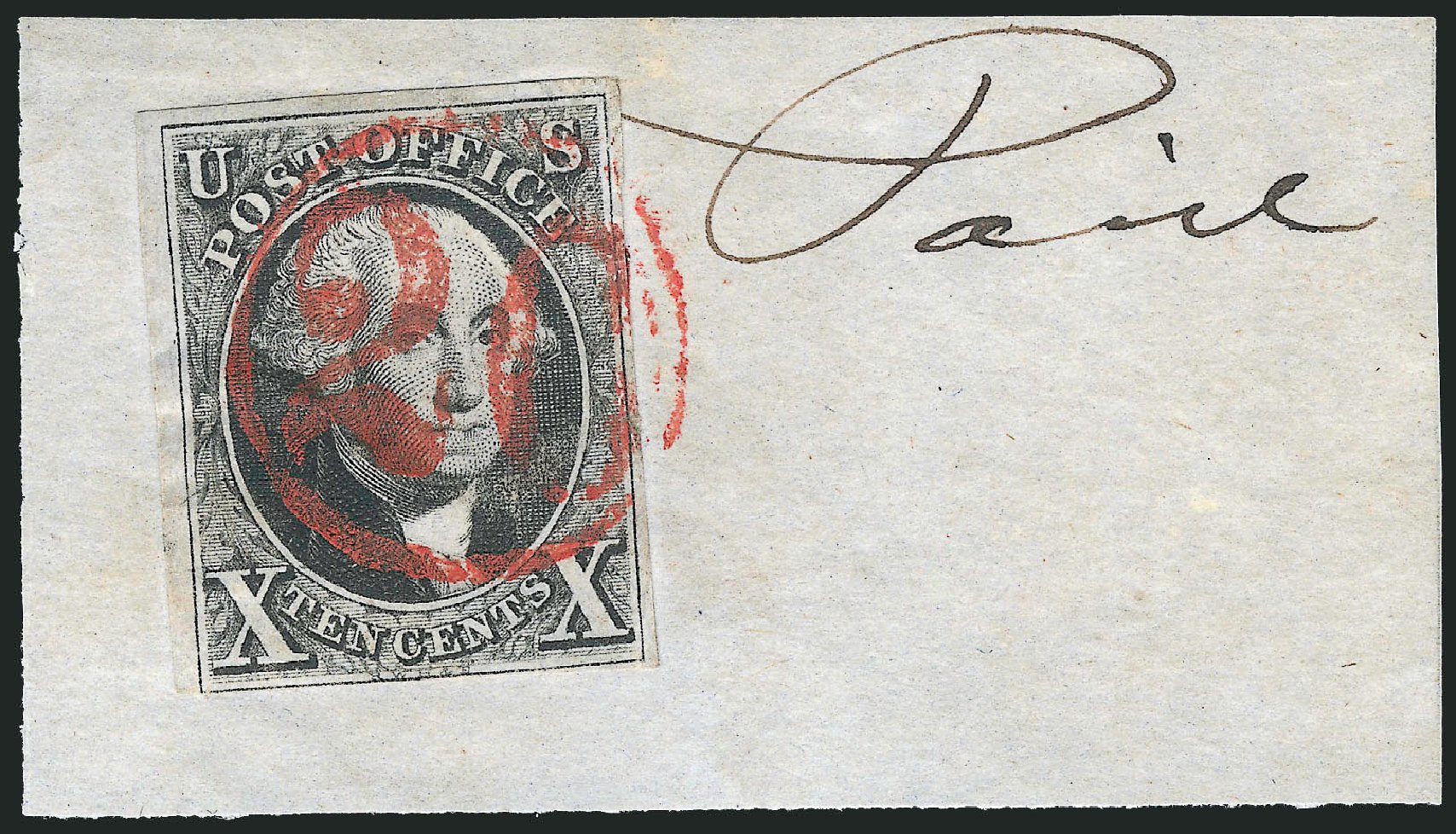 Value of US Stamp Scott # 2: 1847 10c Franklin. Robert Siegel Auction Galleries, Apr 2012, Sale 1023, Lot 2192